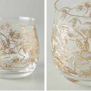 Fiorella Stemless Wine Glasses, Set of 4