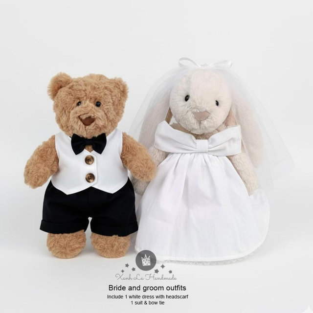 SUPPER HOT Bunny jellycat bride & groom costume, wedding decoration, wedding photography, wedding table decoration