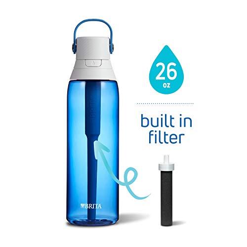 Brita Premium Filtering Water Bottle, 26 oz, Sapphire