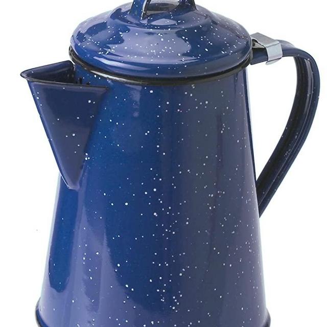 GSI Outdoors 8 Cup Coffee Pot for Storing Hot Coffee, Tea and Water While Camping, Blue