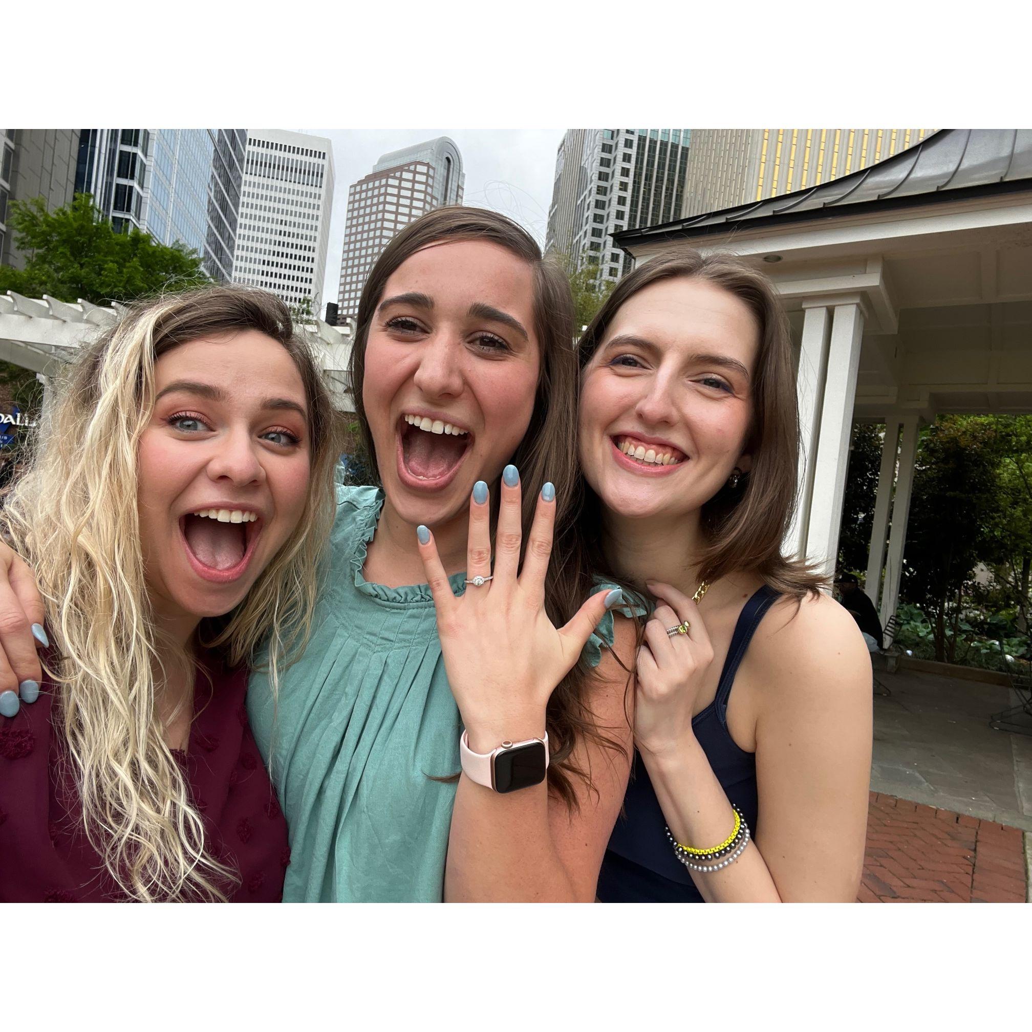 April 16, 2022 - Aubrey's friends (and soon to be bridesmaids) sharing in the all excitement!