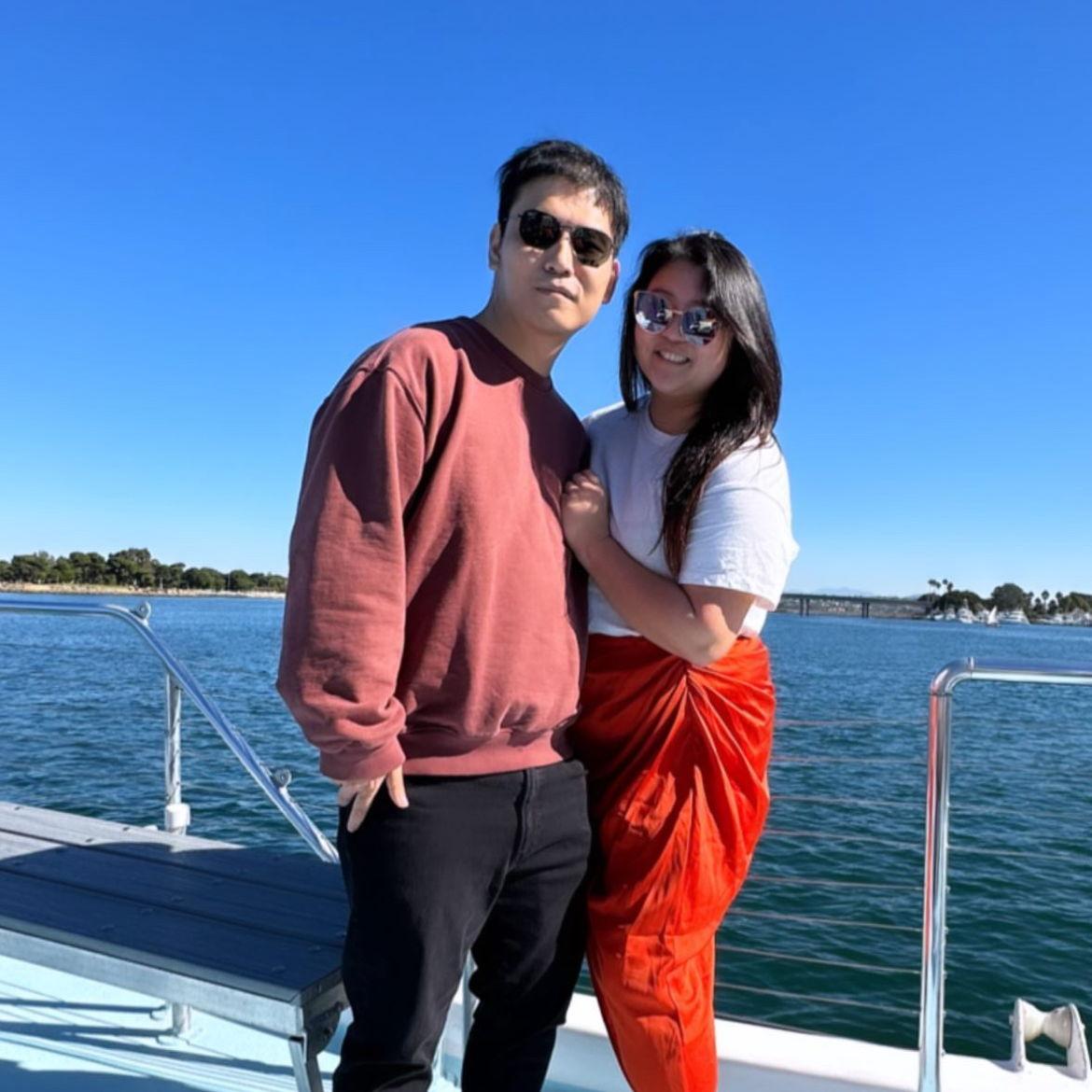 Where her friends grilled the crap out of Bryan. You can say this is where it all started on a boat ride with no where do escape :P