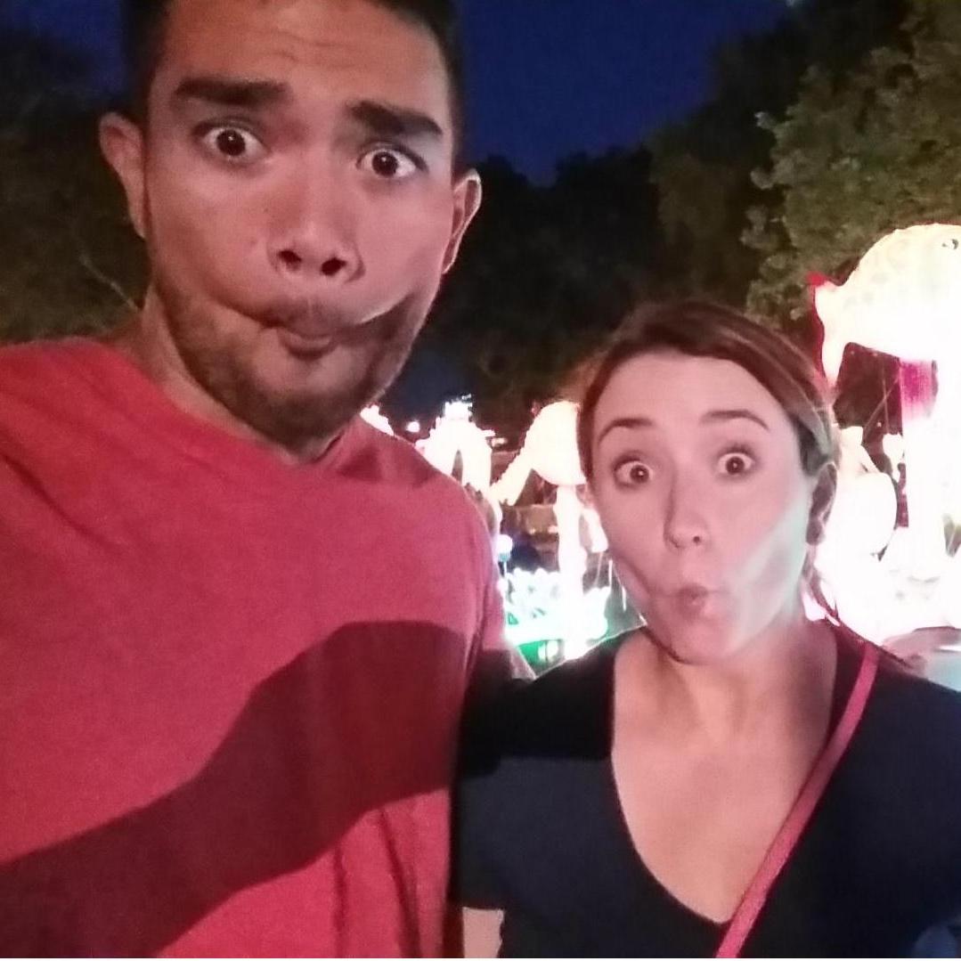 Goofing off at the Chinese lantern festival