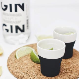 White Line Shot Glass, Set of 4