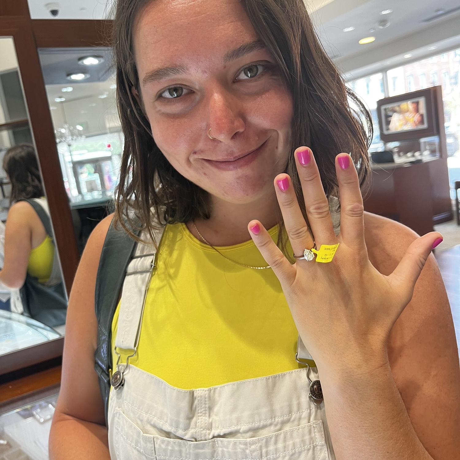 1st time ring shopping with Mary Kate, my maid of honor.