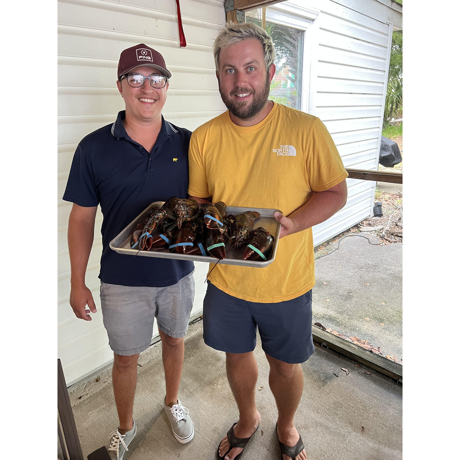 Sam & Juddy whipping up some lobsters for us in New Smyrna