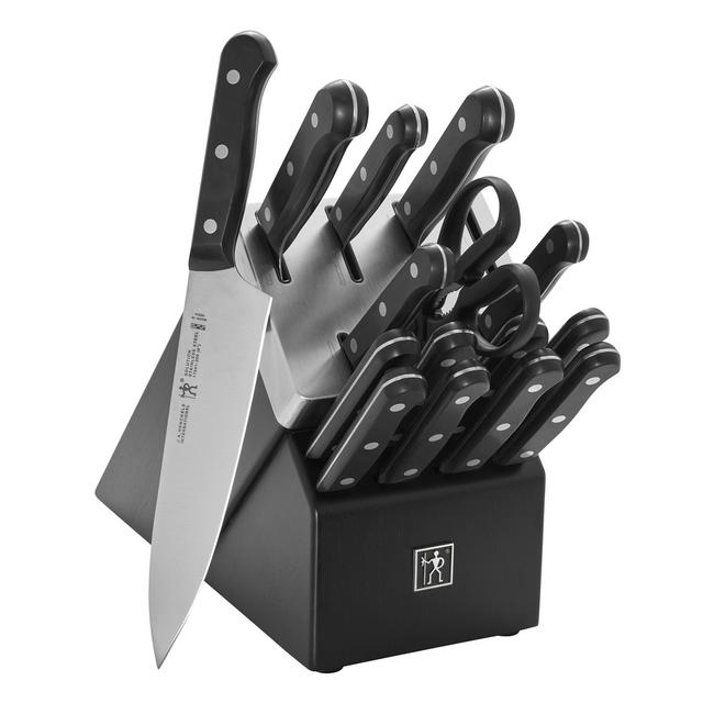 Henckels Solution 16-pc, Self-Sharpening Knife Block Set , black matte