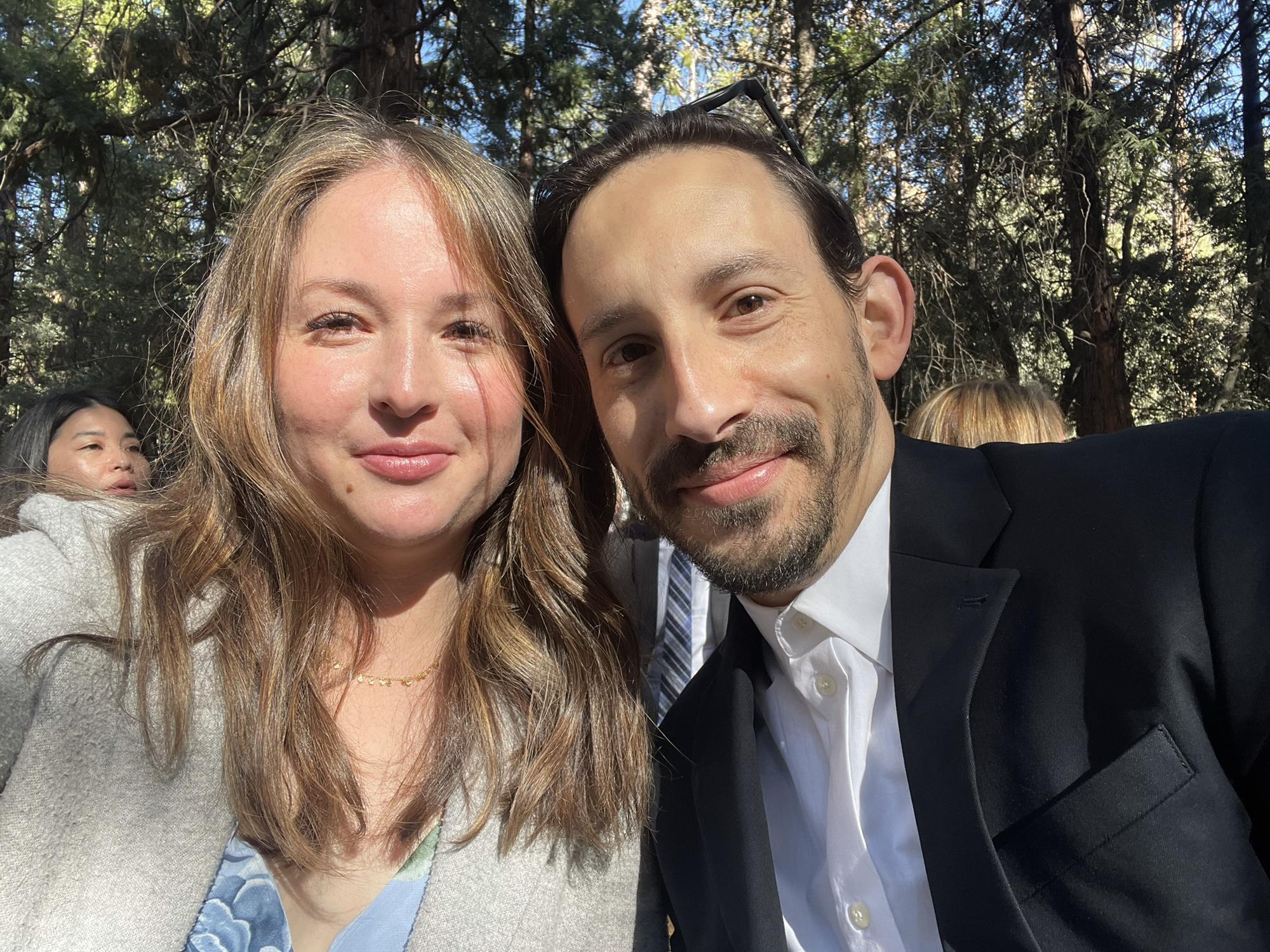 Selfie at Trevor & Chelsea's wedding