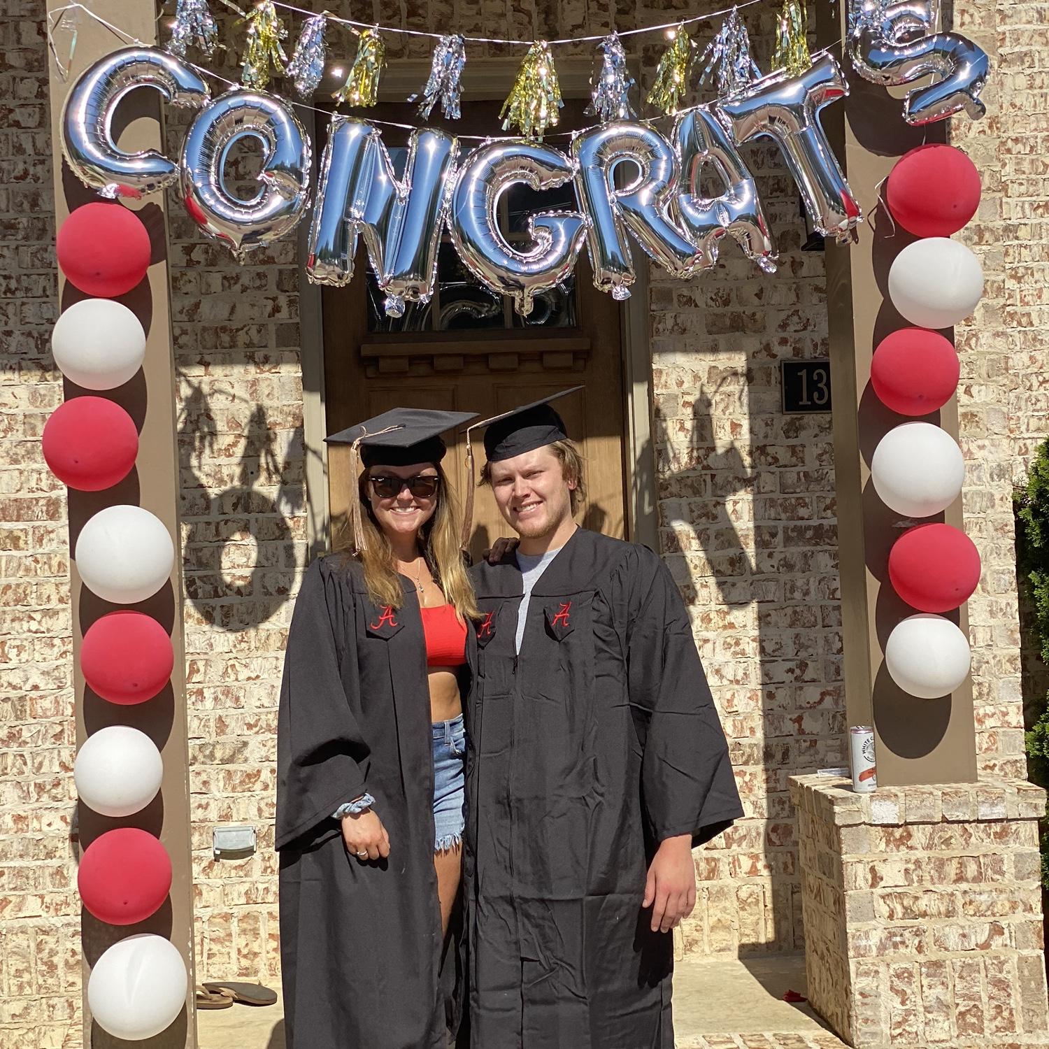 May 2020- Covid graduation from the University of Alabama!