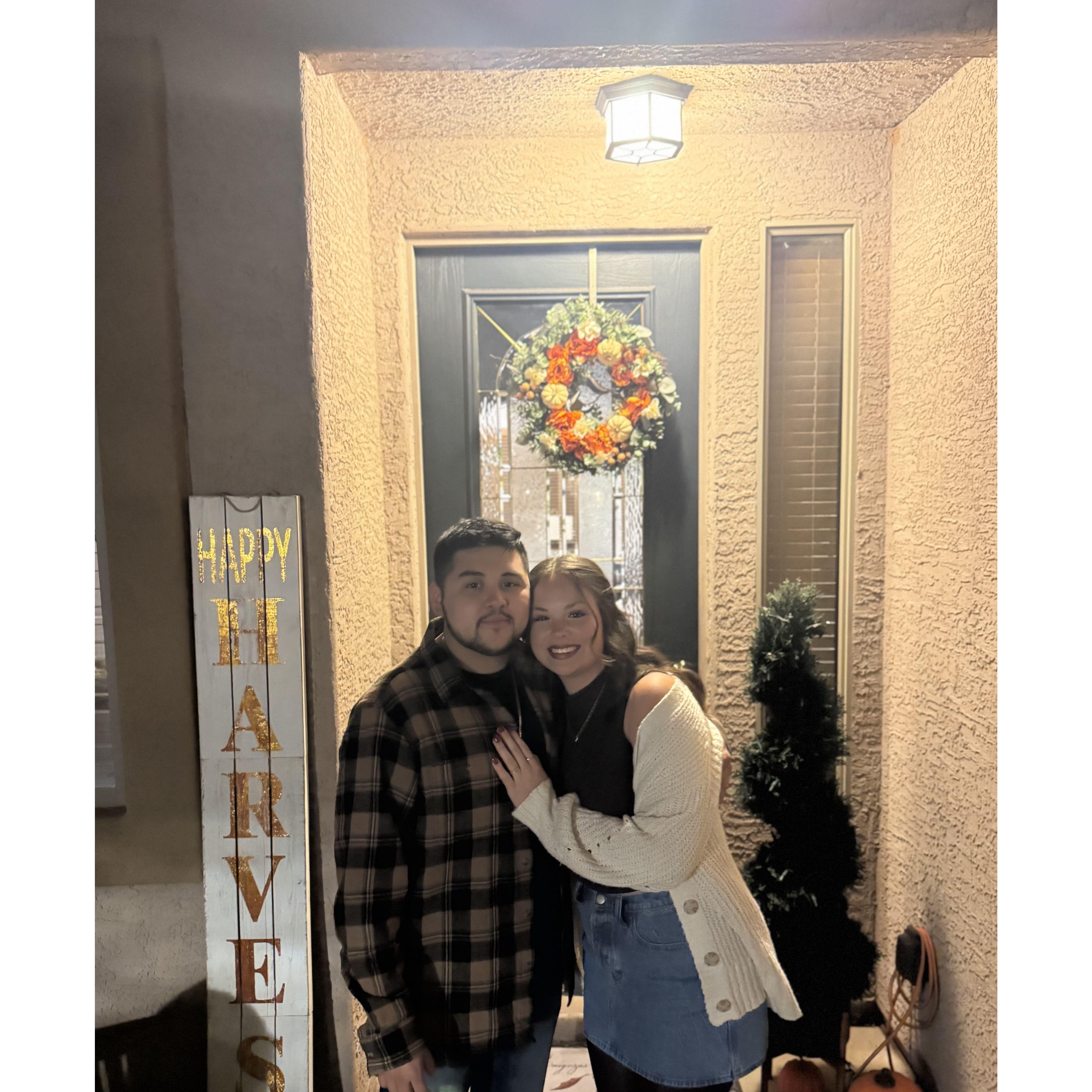 Traveled to Arizona to celebrate our first Thanksgiving with Davids family! This was taken before Thanksgiving dinner.