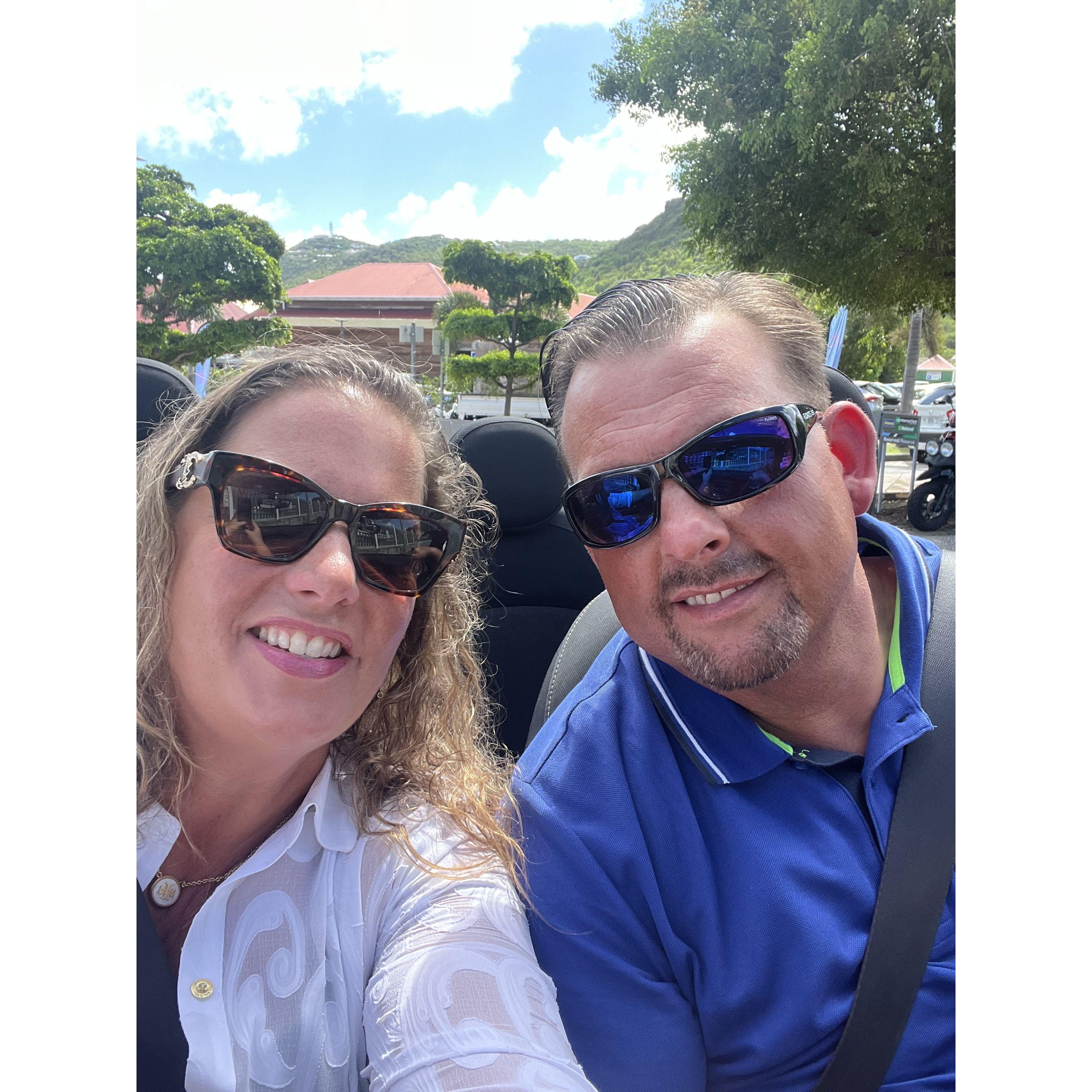 St. Barth's island hopping in the Mini convertible, 2022