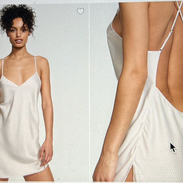 Satin Open-Back Slip Dress