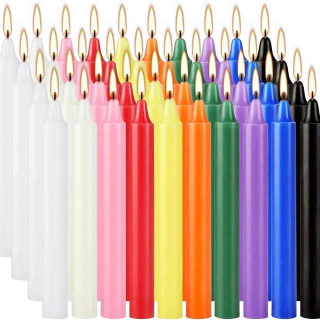 YOROXRG 40 Pack Spell Chime Candles-4 Inch Multi-Colored Taper Candles Sticks-for Home Decor Kitchen Decor Wedding Decoration-10 Colours