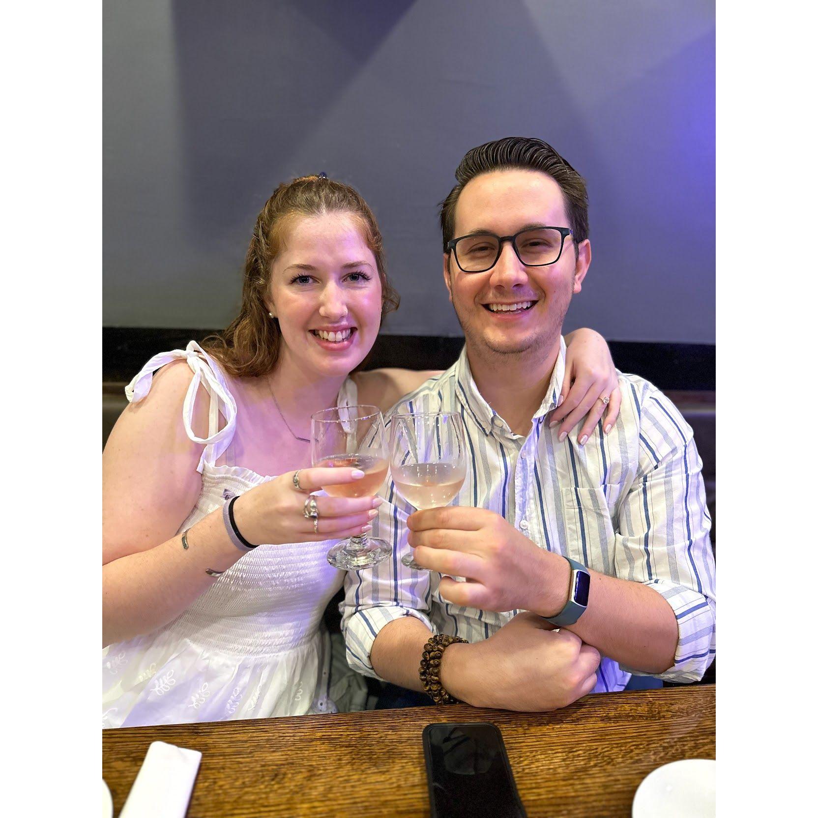 Sushi date with friends to celebrate engagement!