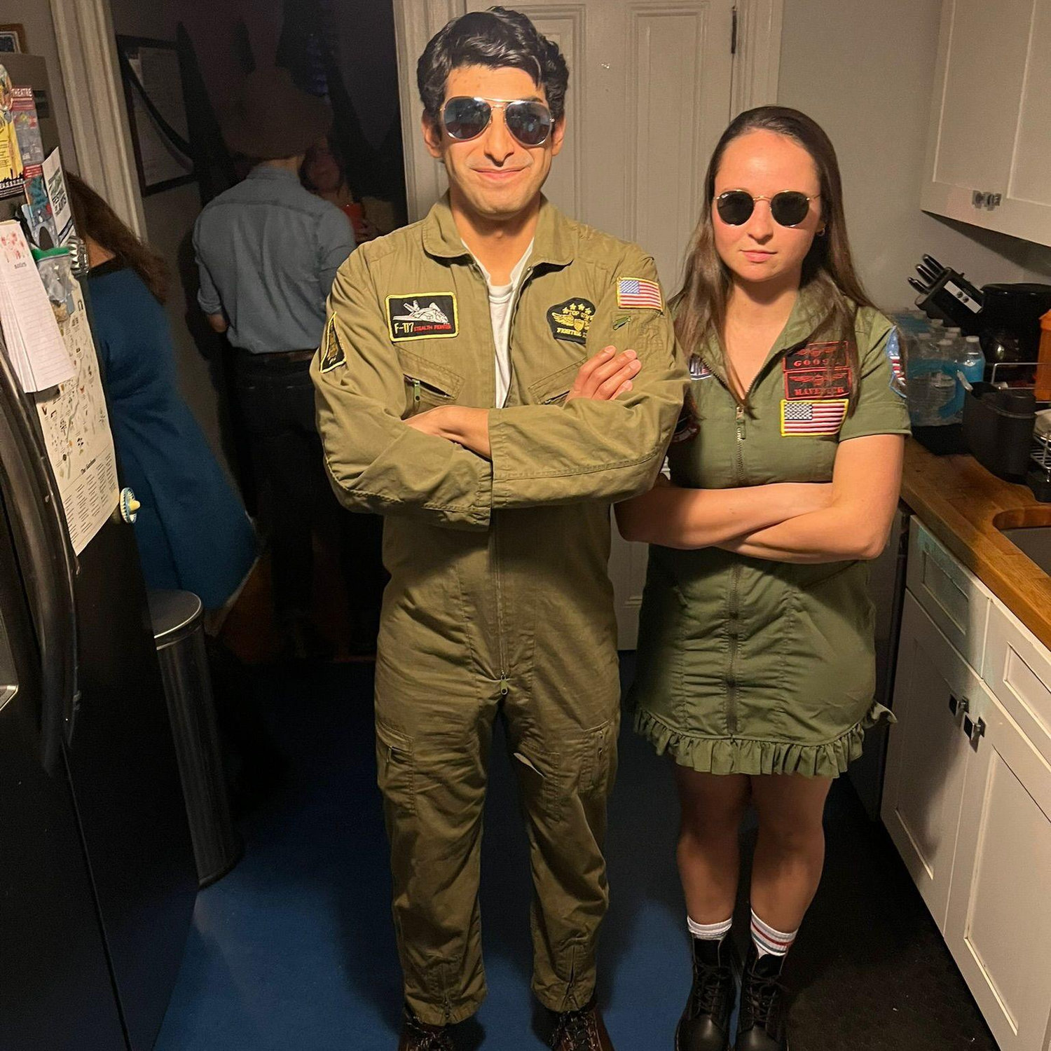 We dressed up as Top Gun for Halloween. We should have gotten best couples costume but we were robbed.