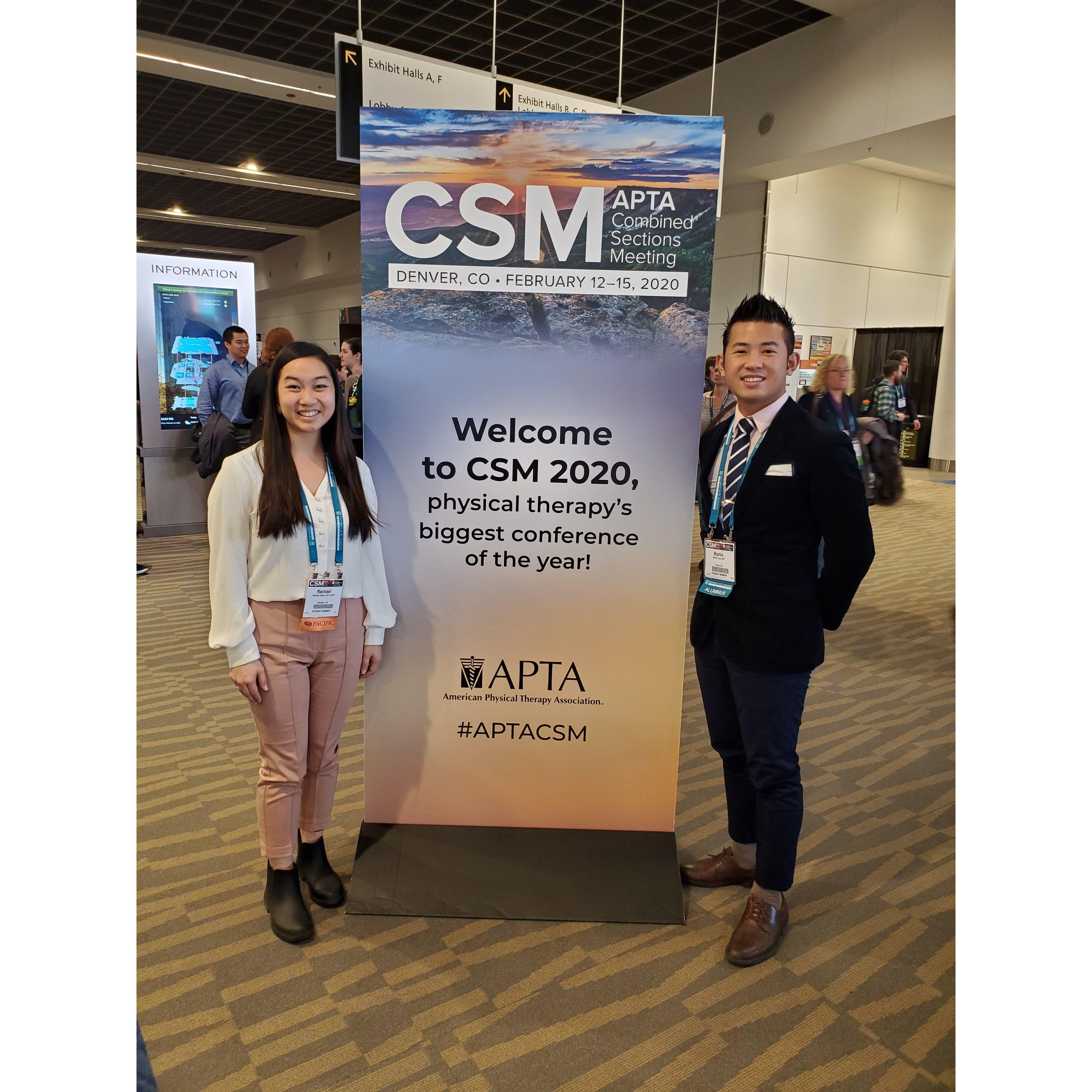 First of many National Physical Therapy Conferences together!