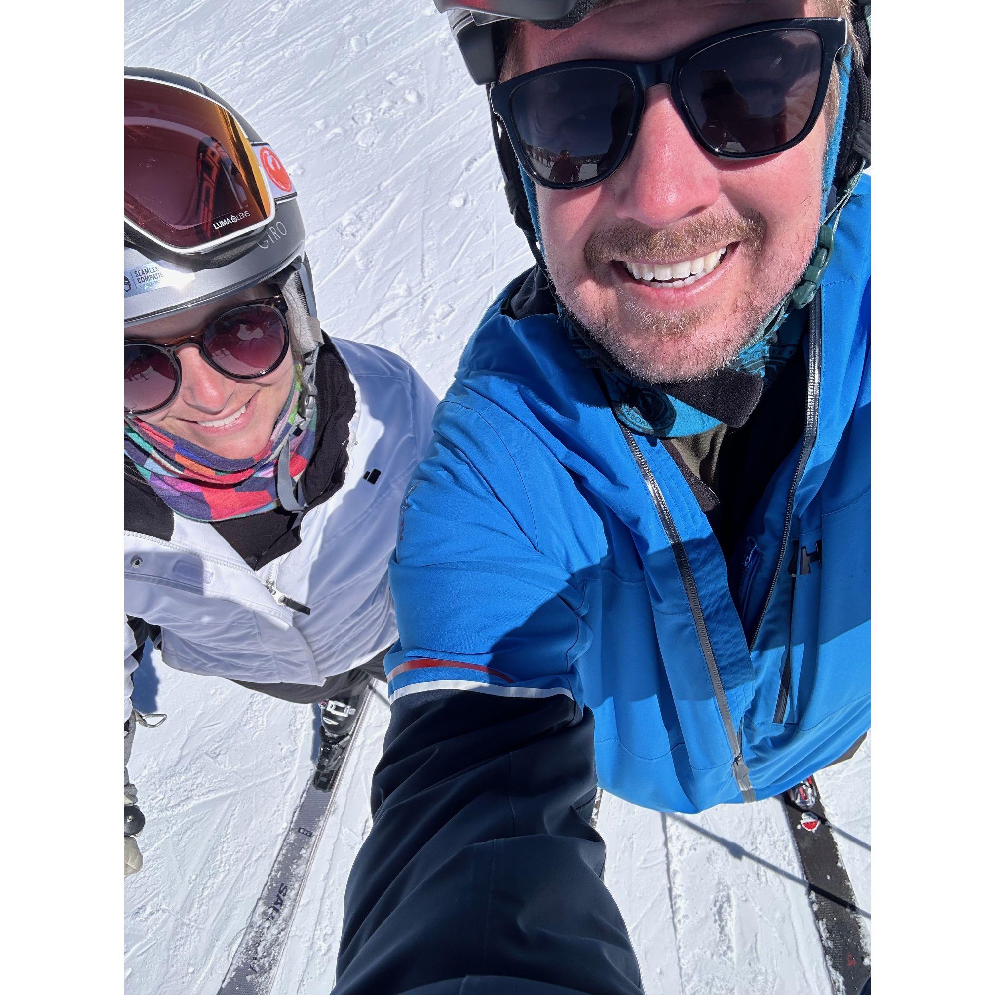 First time skiing together.