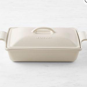 Le Creuset Heritage Stoneware Rectangular Covered Casserole, 4-Qt. - Brioche