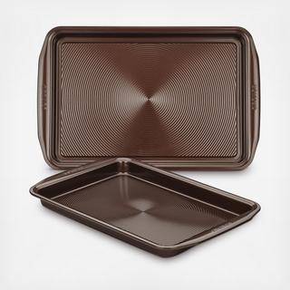 Nonstick Chocolate 2-Piece Cookie Sheet Set