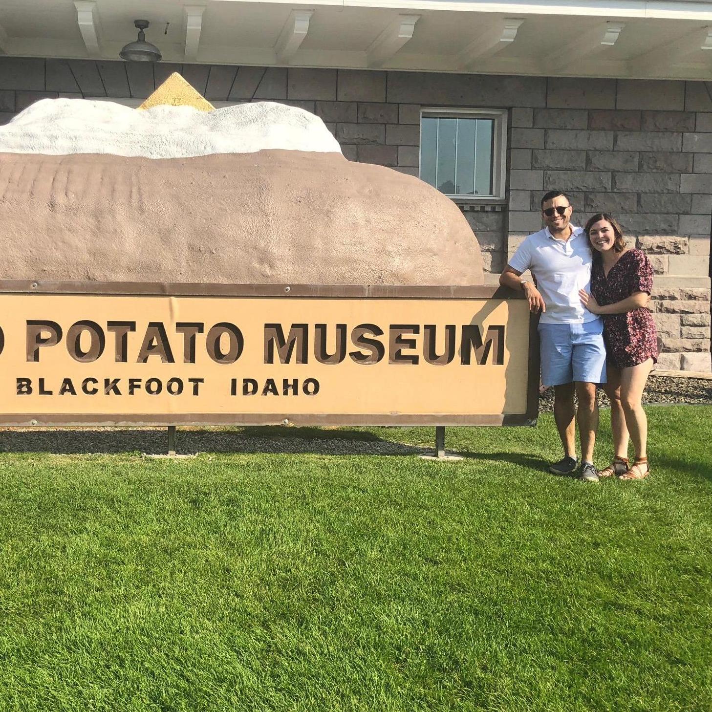 Teaching Matthew about the roots of Idaho.