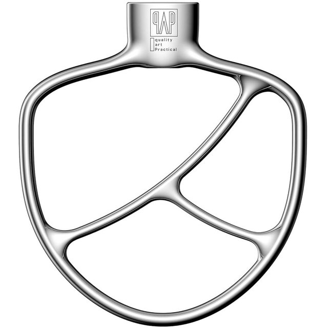 Flat Beater Replacement for Cuisinart 5.5-Quart Stand Mixer/Polished 18/8 Stainless Steel Accessories/No coating/Dishwasher Safe