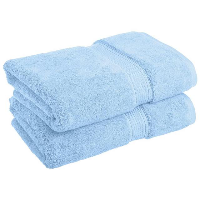 SUPERIOR Solid Egyptian Cotton 2-Piece Bath Towel Set