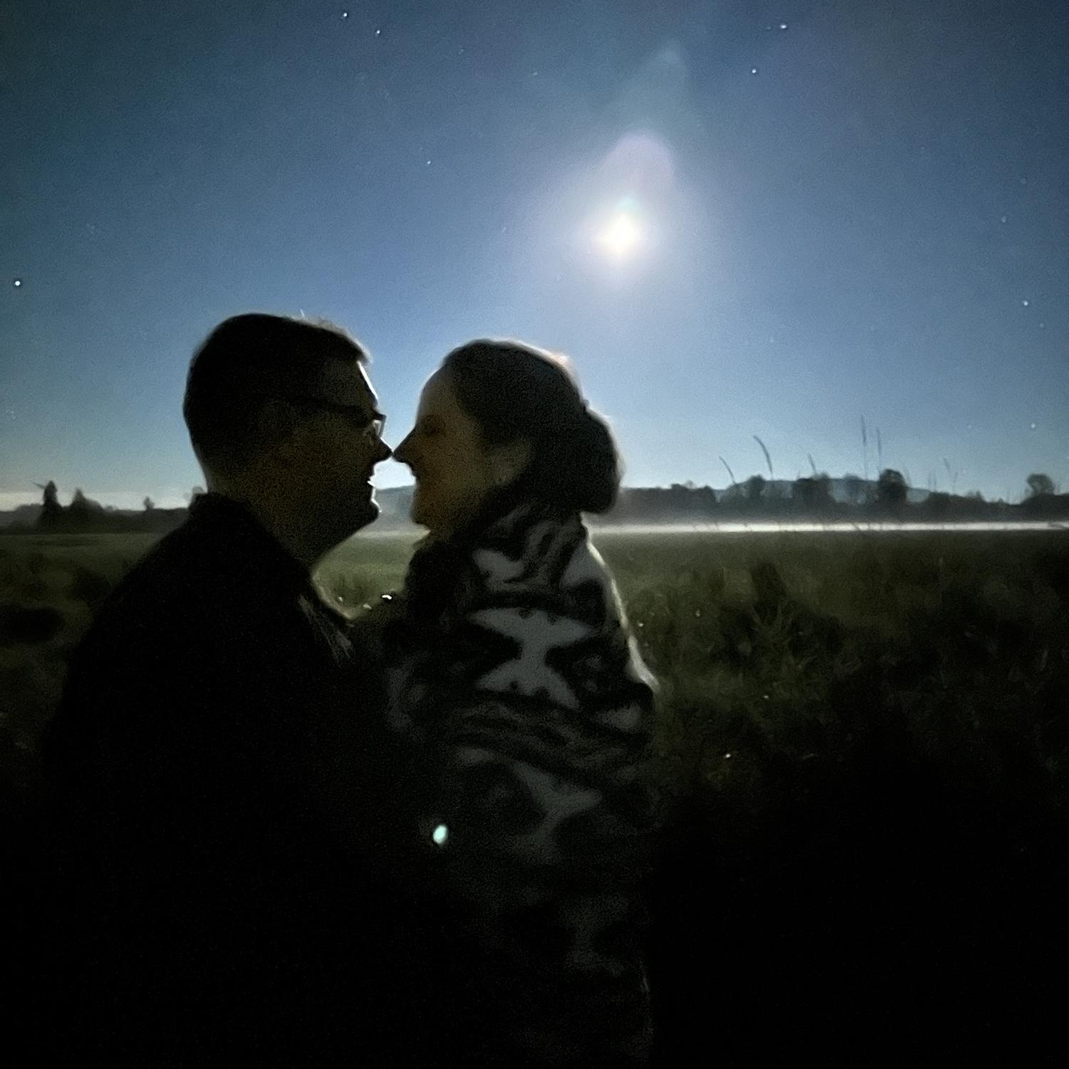 Engagement night looking for the aurora borealis