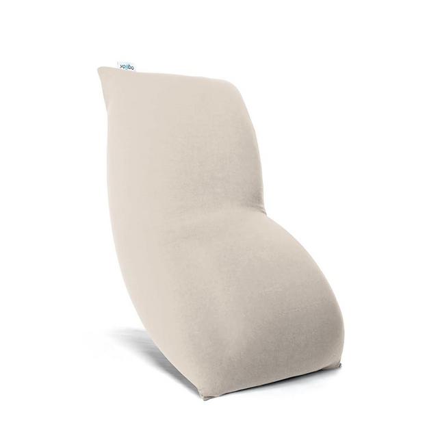 Yogibo Short Bean Bag Lounger Chair for Adults, Kids and Teens with Filling, Soft, Plush, Comfy, Sensory Lounge Beanbag Loveseat, Washable Cover, Light Gray