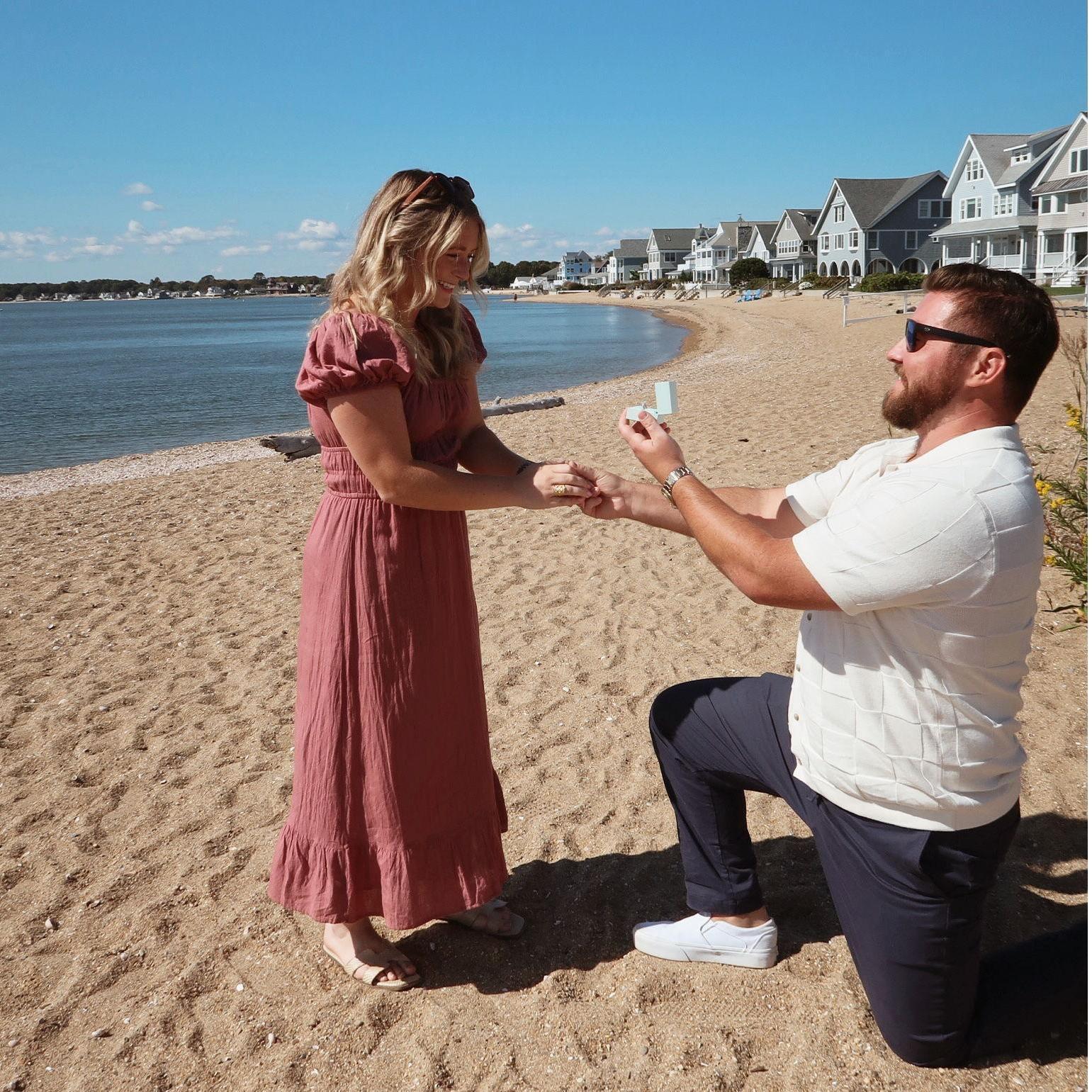 Engaged at Madison Beach, CT (October 2024)