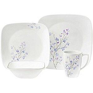Corelle Square 16-Piece Dinnerware Set, Jacaranda, Service for 4
