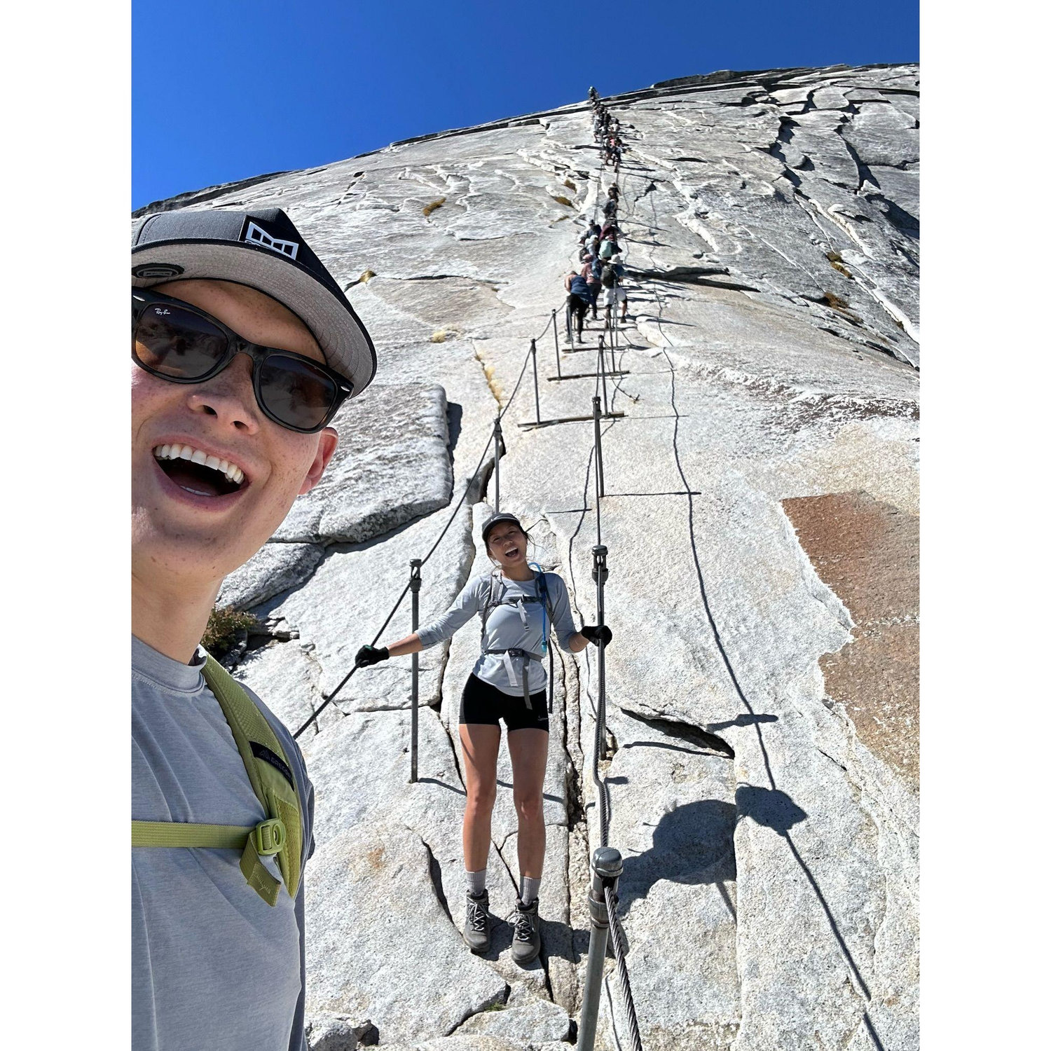 Hiked to the top of Half Dome at Yosemite, about 12 hours of hiking to complete out and back!