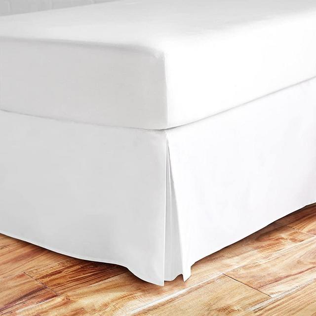 Zen Bamboo Ultra Soft Bed Skirt - Premium, Eco-friendly, Hypoallergenic, and Wrinkle Resistant Rayon Derived From Bamboo Dust Ruffle with 15-inch Drop - California King - White