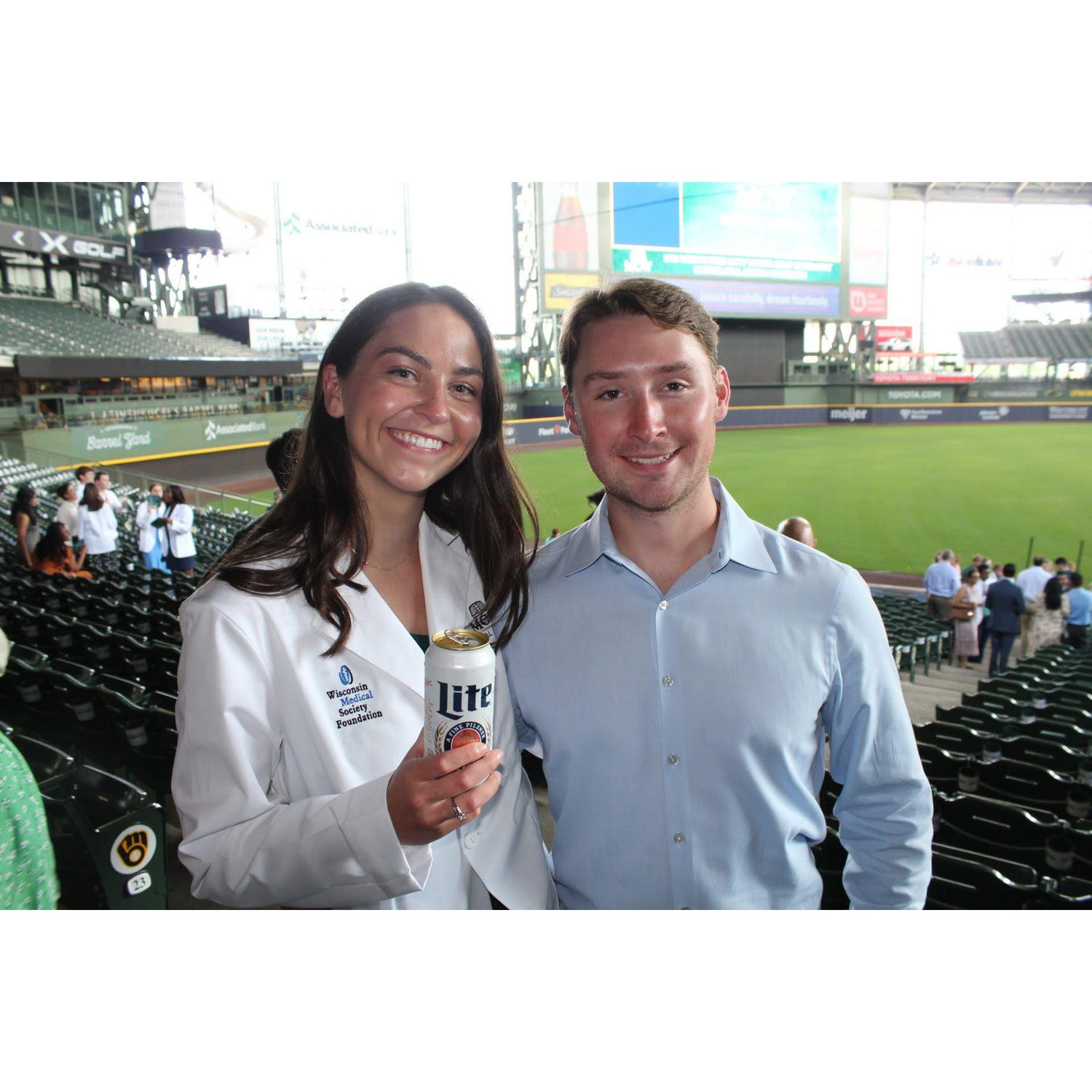 Kay getting her White Coat (and Jack providing beer)