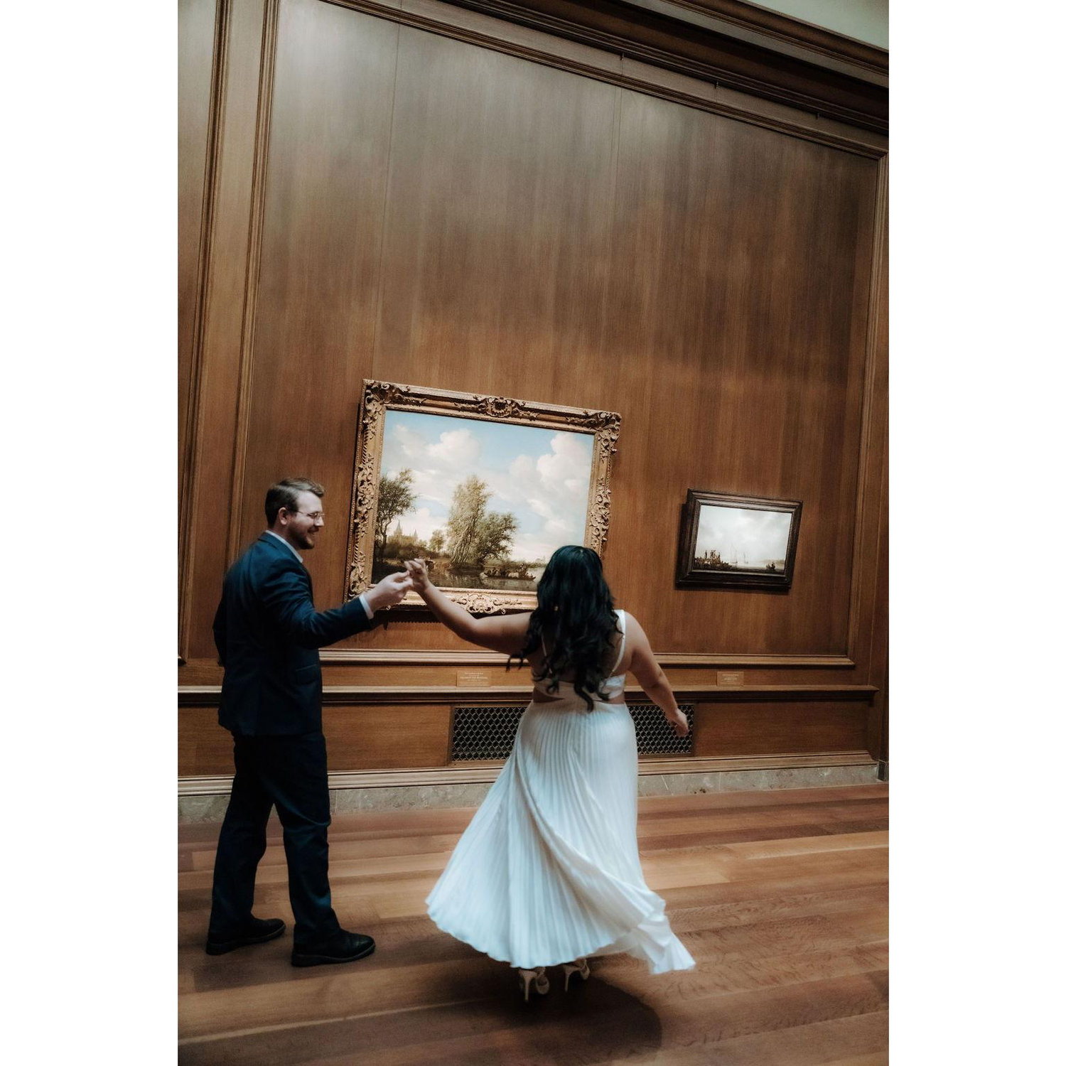 A photo from our engagement shoot at The National Gallery of Art.