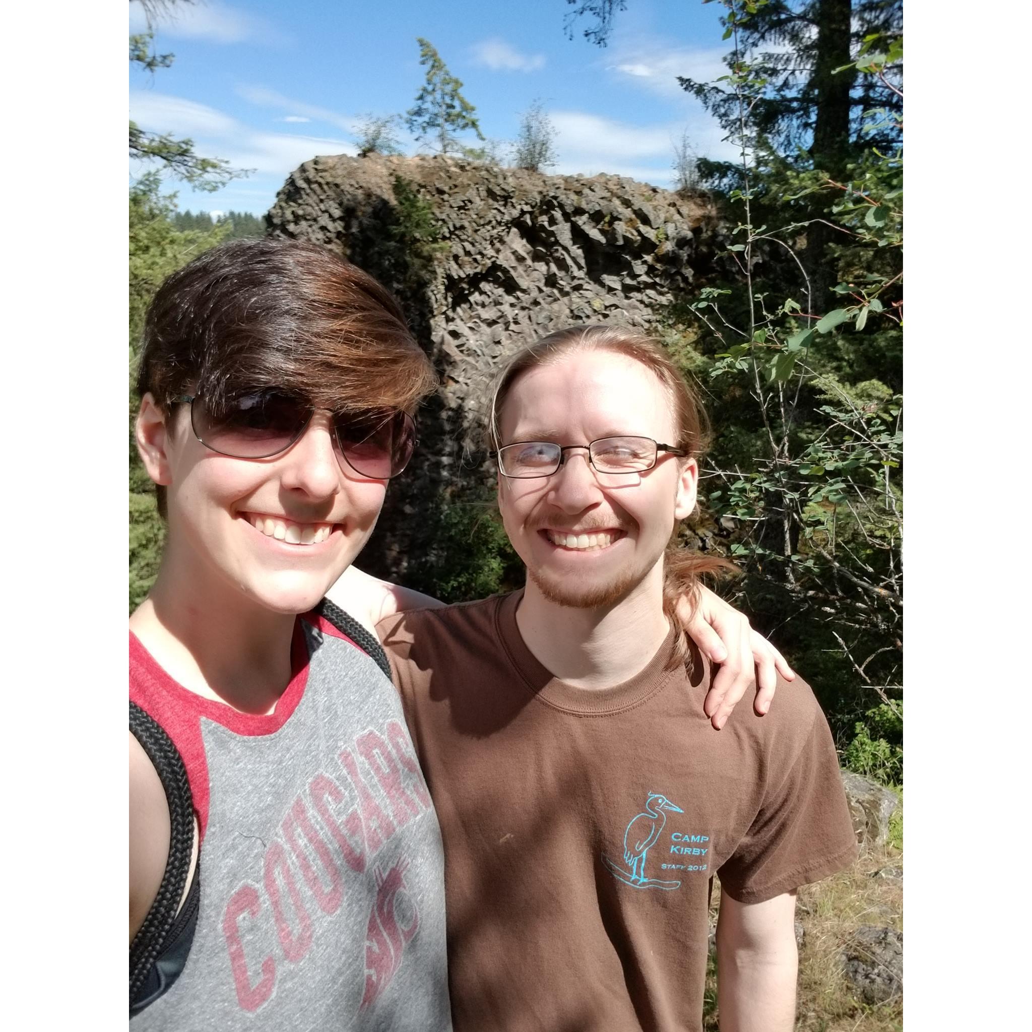 Hiking in Spokane right after we moved (2018)