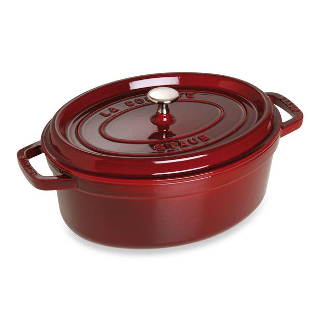 Staub 7-Quart Oval Cocotte in Dark Red