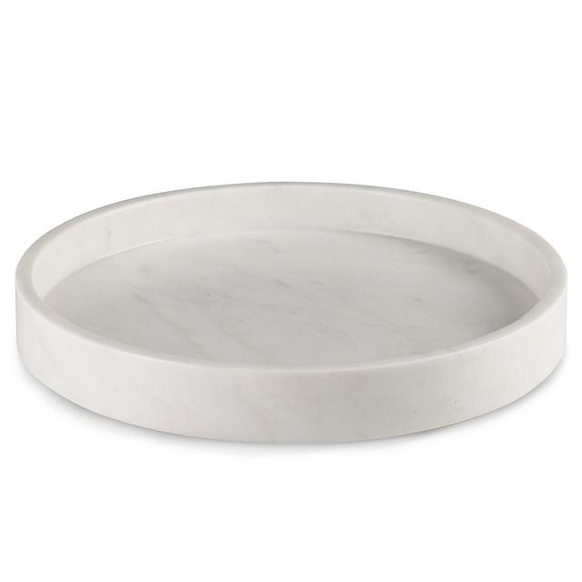 Mitchell Gold Bob Williams Carrara Marble Large Round Tray