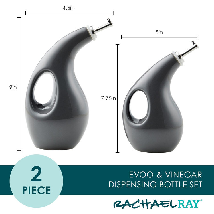 Rachael Ray, EVOO Oil & Vinegar Dispensing Bottles, 2-Piece | Zola