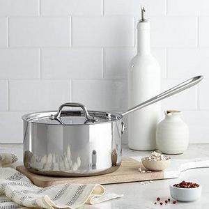 Stainless Steel 3.5 Qt. Covered Saucepan