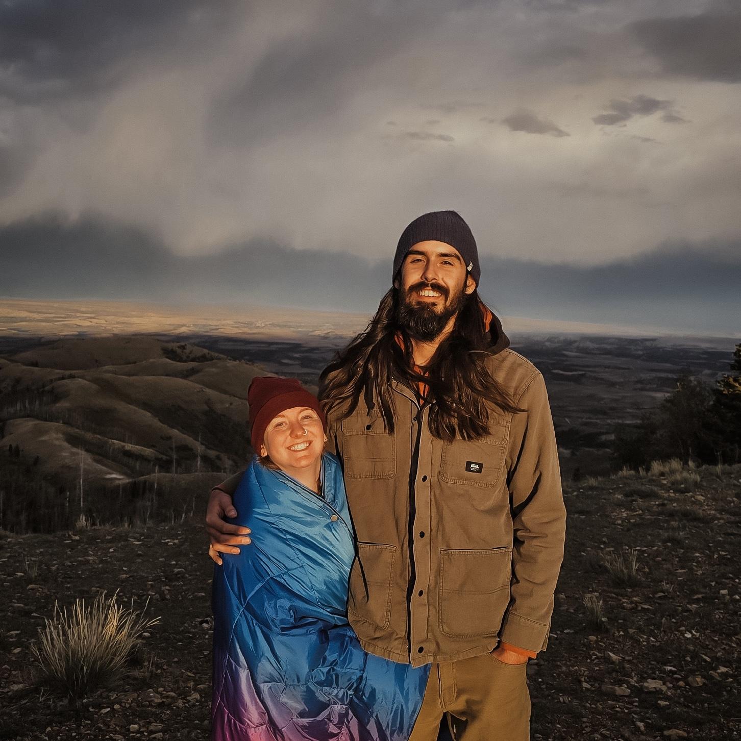 Sunset on a summit in the Manti-La Sal National Forest in September 2024