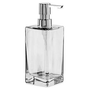 Oggi Tall Glass 13 oz. Soap Dispenser in Grey