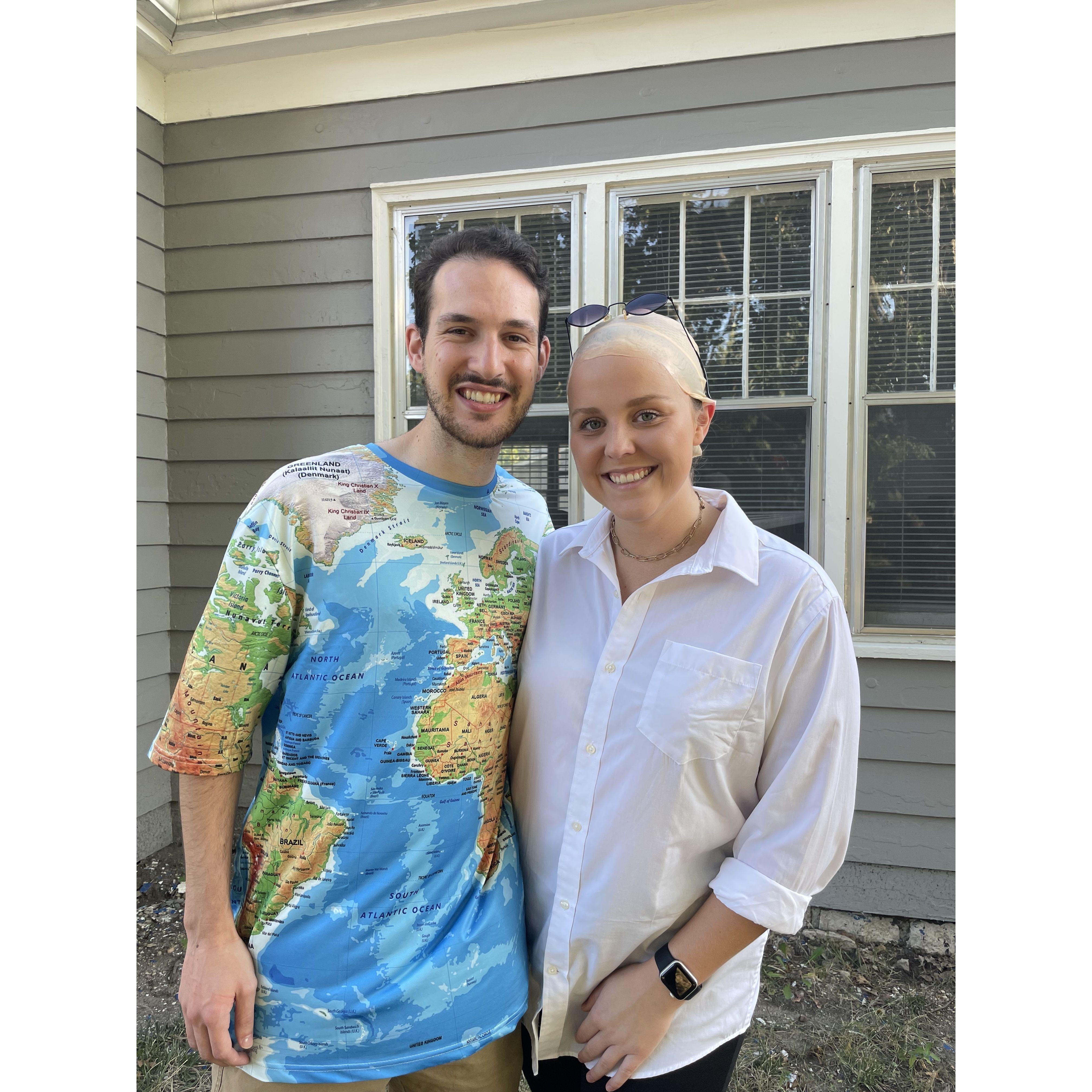 For Syd's senior year date party, Syd and Ben dressed up as "Mr. Worldwide."