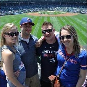 House divided! Cubs vs. Sox game at Wrigley.