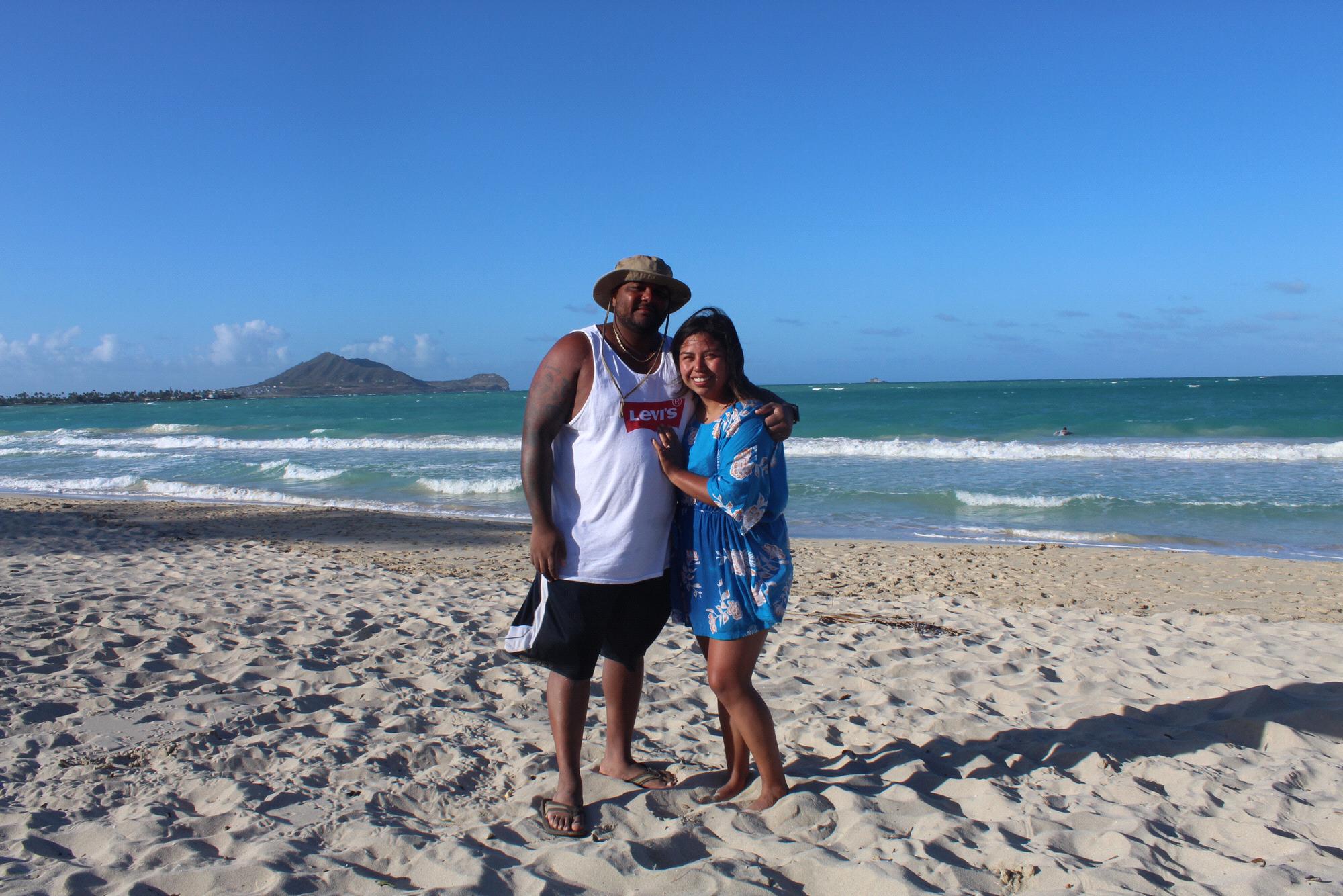 After Malcolm popped the question in Hawaii