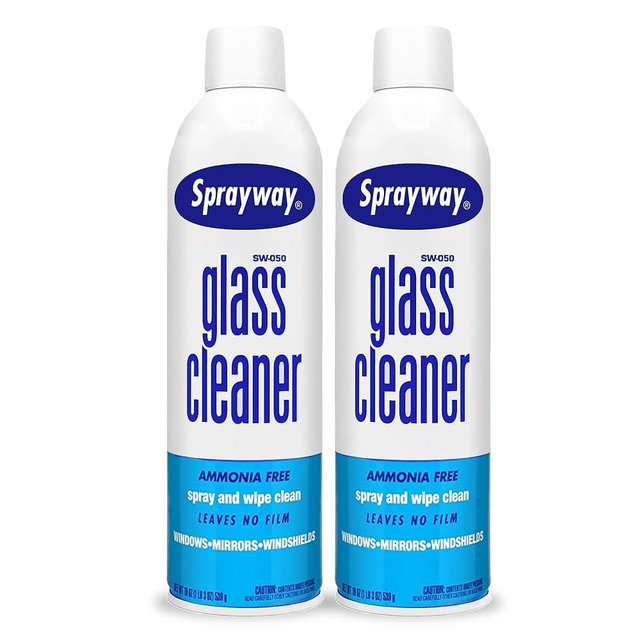 Sprayway Glass Cleaner with Foaming Spray for a Streak-Free Shine for Home and Automotive Use, 19 Fl Oz. (2 Pack)