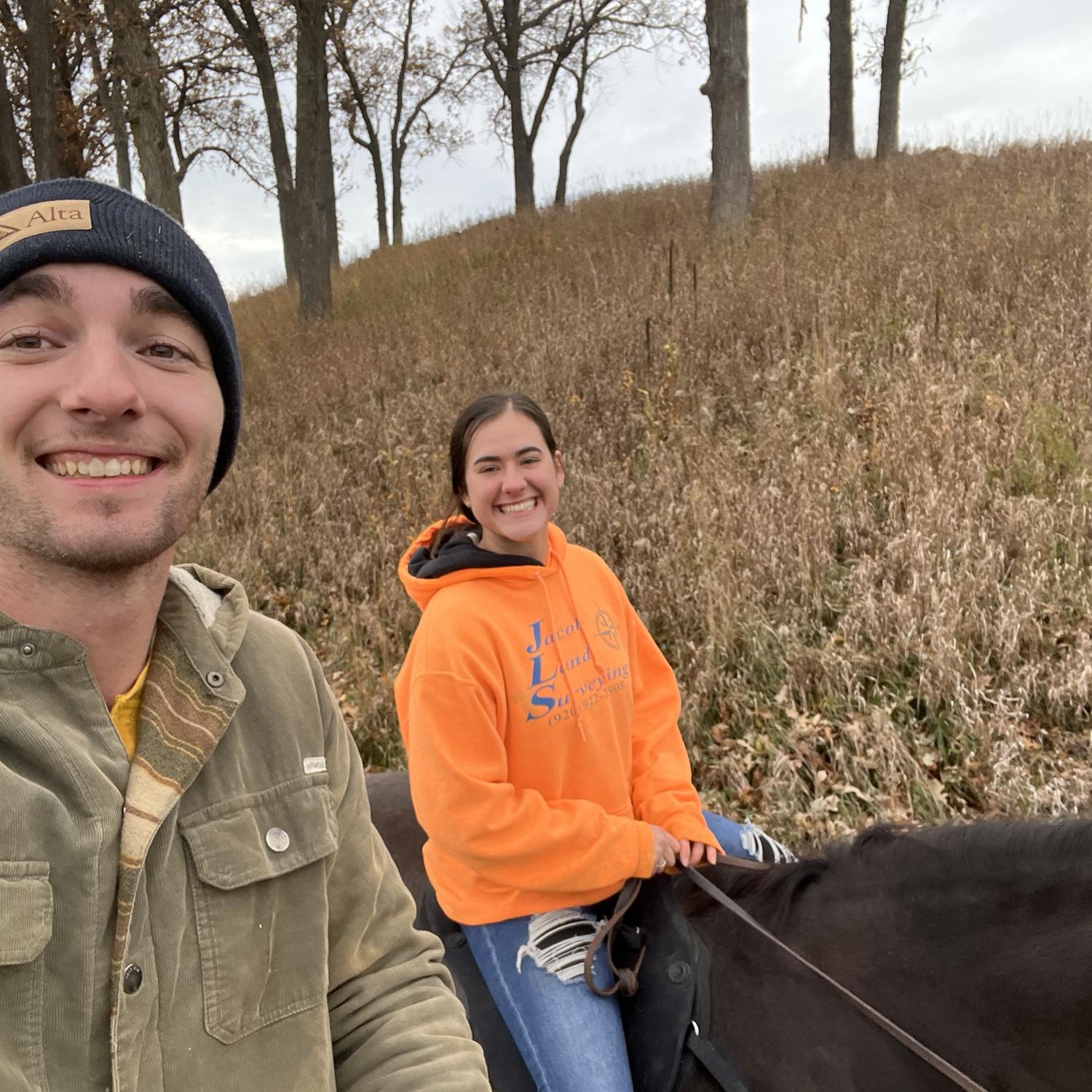 Horseback riding at Patty and Paul's.
