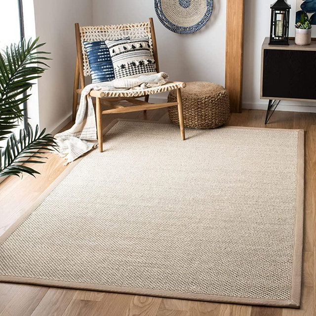 Safavieh Natural Fiber Collection NF143B Marble and Linen Sisal Area Rug (8' x 10')