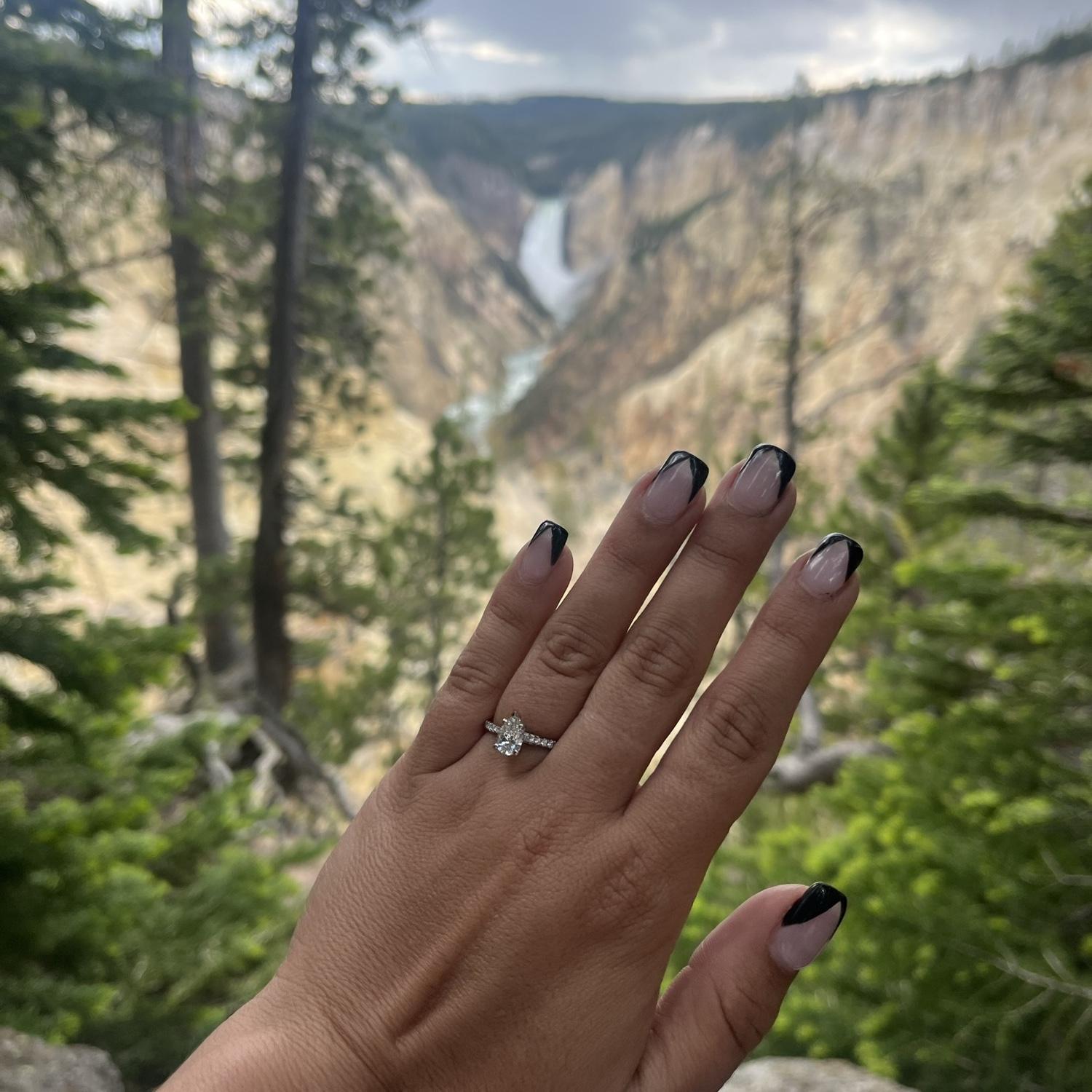 Woohooo!! Engaged at Yellowstone National Park 

June 2023