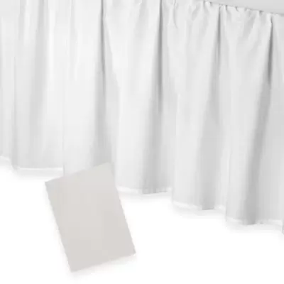 smoothweave™ 18-Inch Ruffled Queen Bed Skirt in White