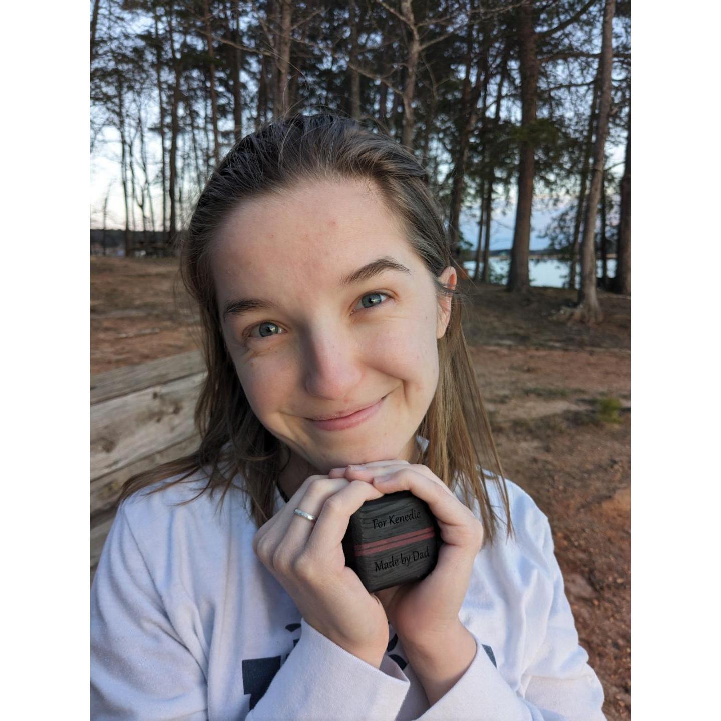 The proposal was at Lake Hartwell. We met up half-way after a hard day and Nathaniel decided it was time!